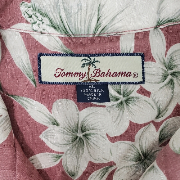 Tommy Bahama Men's XL Silk Floral Hawaiian Shirt Vacation Button Down Tropical - Picture 4 of 7